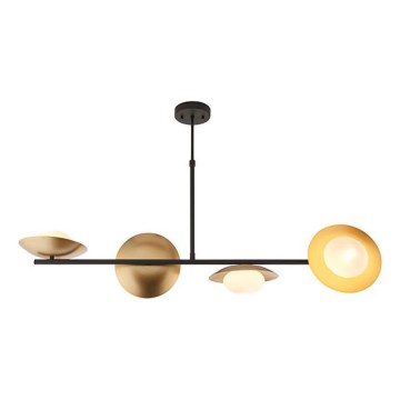 Endon 92036 - Lampa wisząca na lince RUFFLE 4xG9/3W/230V mosiądz/czarny