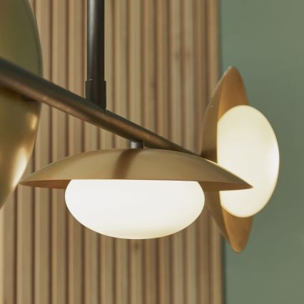 Endon 92036 - Lampa wisząca na lince RUFFLE 4xG9/3W/230V mosiądz/czarny