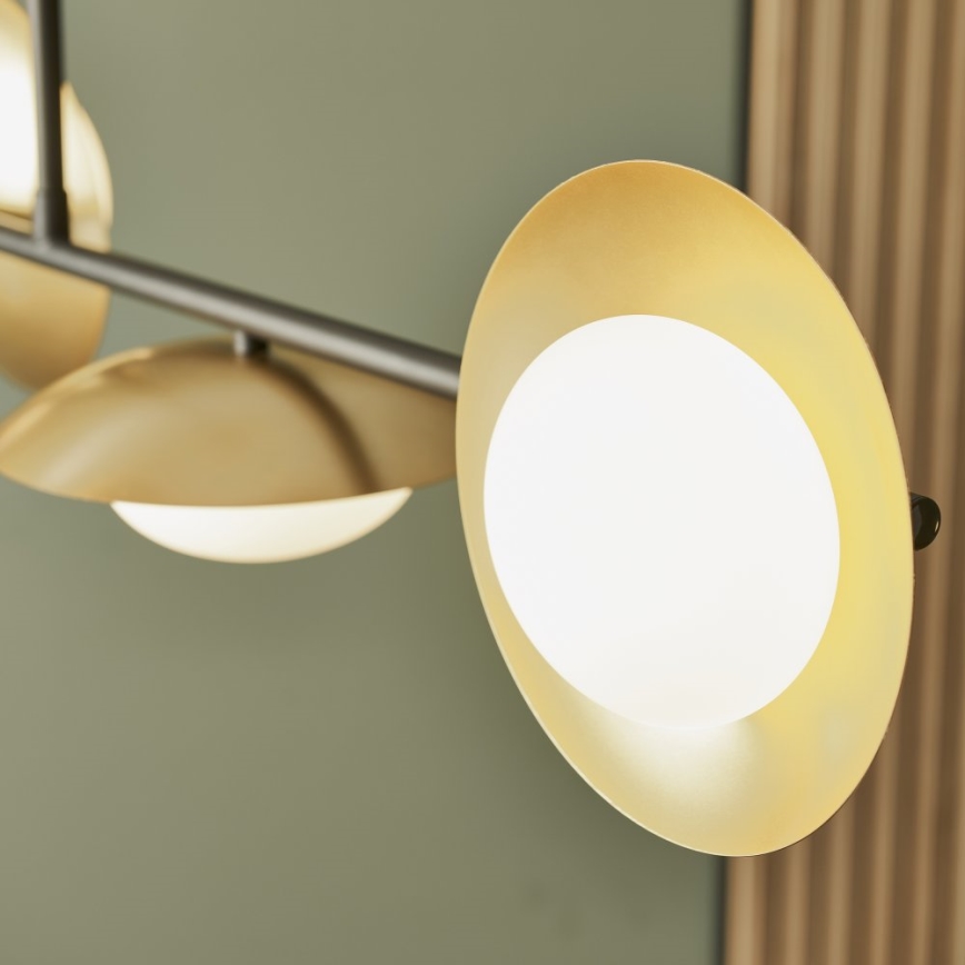 Endon 92036 - Lampa wisząca na lince RUFFLE 4xG9/3W/230V mosiądz/czarny