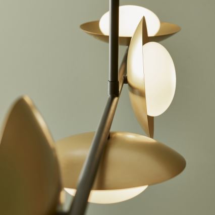 Endon 92036 - Lampa wisząca na lince RUFFLE 4xG9/3W/230V mosiądz/czarny