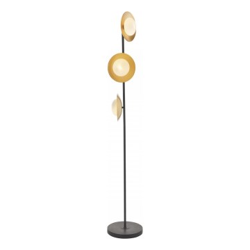 Endon 92039 - Lampa podłogowa RUFFLE 3xG9/3W/230V czarna/złota