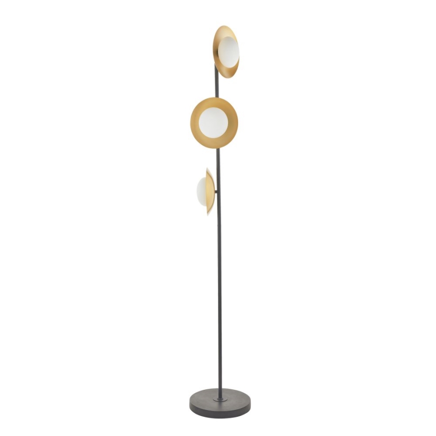 Endon 92039 - Lampa podłogowa RUFFLE 3xG9/3W/230V czarna/złota