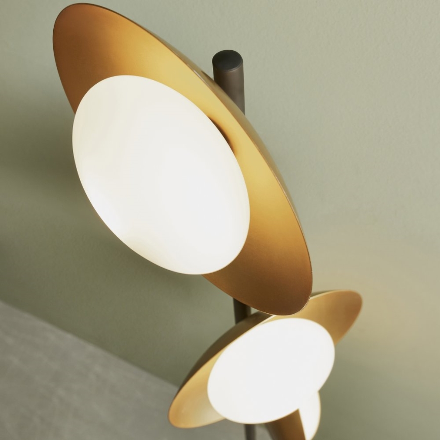 Endon 92039 - Lampa podłogowa RUFFLE 3xG9/3W/230V czarna/złota
