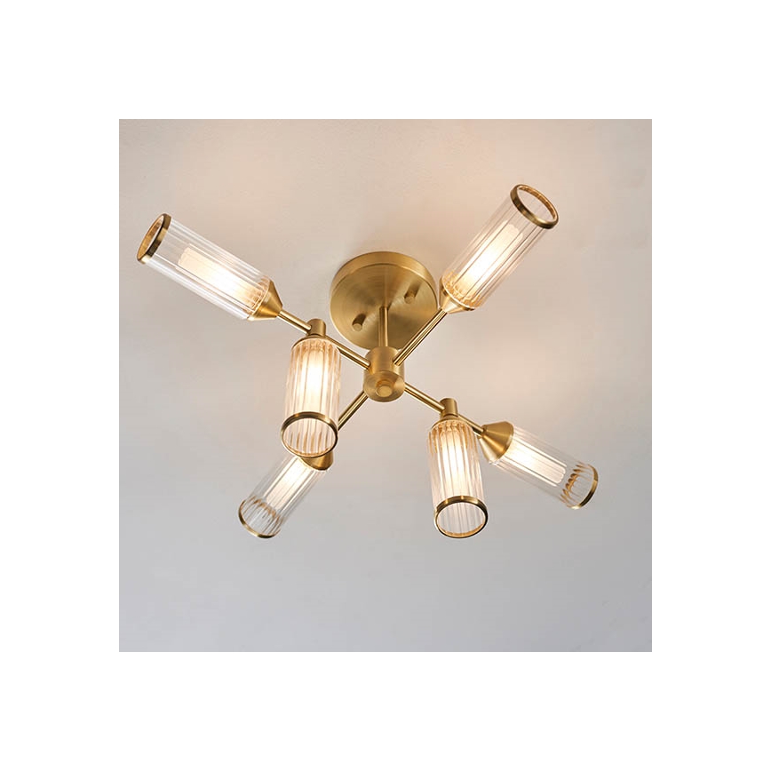 Endon 92213 - Żyrandol na pręcie 6xG9/3W/230V mosiądz