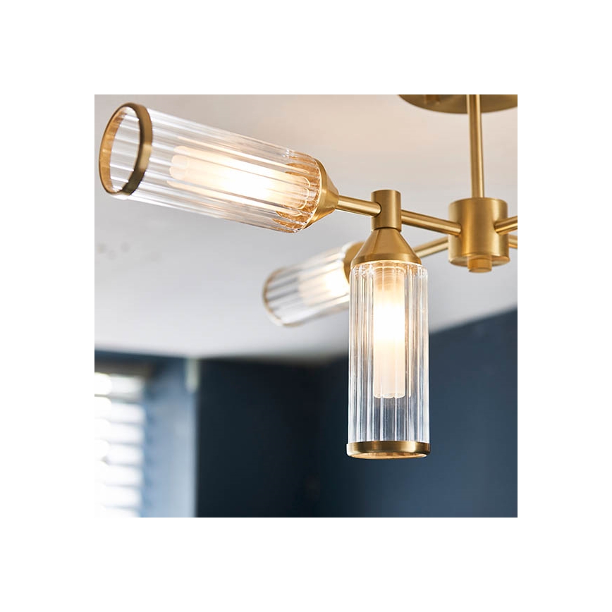 Endon 92213 - Żyrandol na pręcie 6xG9/3W/230V mosiądz