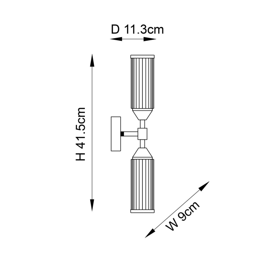 Endon 92229 - Kinkiet TOUR 2xG9/3W/230V mosiężny