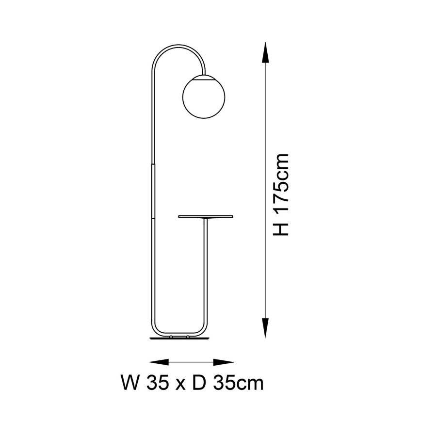 Endon 92424 - Lampa stojąca HALO 1xE14/7W/230V czarna
