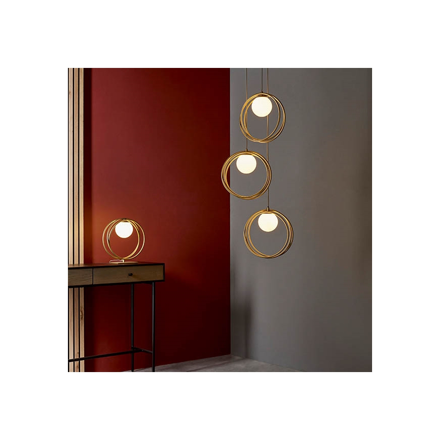 Endon 92491 - Lampa stołowa EMILIO 1xG9/3W/230V złota/biała