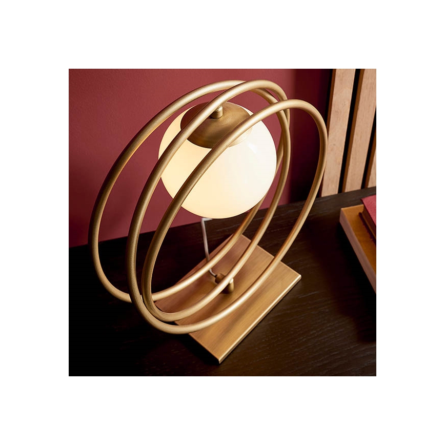 Endon 92491 - Lampa stołowa EMILIO 1xG9/3W/230V złota/biała