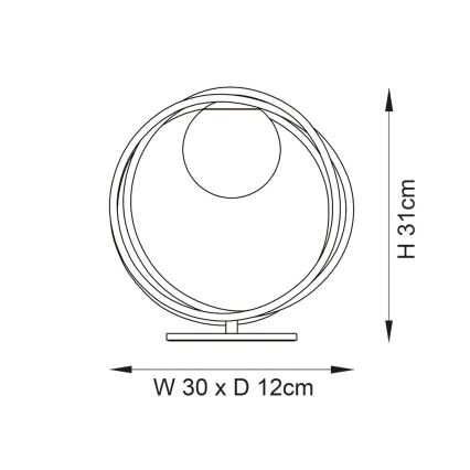 Endon 92491 - Lampa stołowa EMILIO 1xG9/3W/230V złota