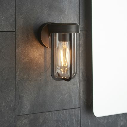 Endon 92857 - Kinkiet łazienkowy 1xE27/6W/230V IP44 brązowy/czarny