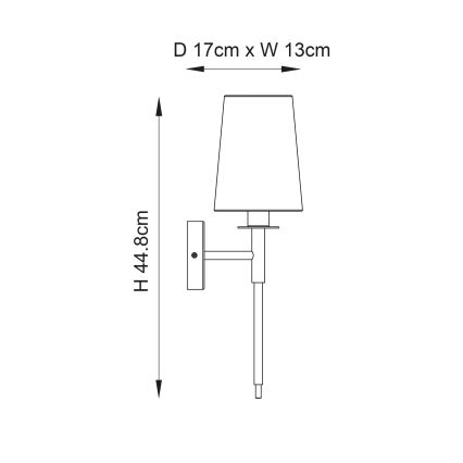 Endon 92949 - Kinkiet 1xE14/6W/230V biały/chrom błyszczący