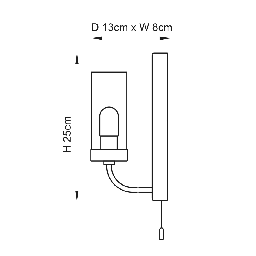 Endon 92960 - Kinkiet łazienkowy EDREA 1xG9/3W/230V IP44, chrom błyszczący
