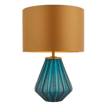 Endon 93059 - Lampa stołowa ALYSSIA 1xE27/10W/230V złota/niebieska