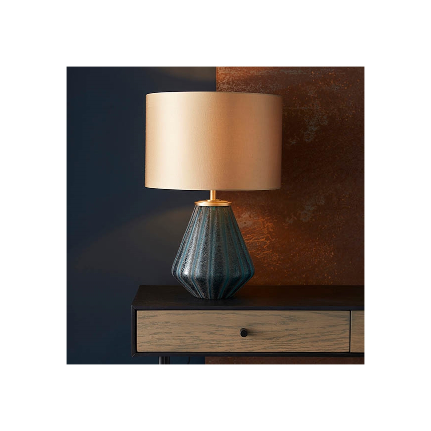 Endon 93059 - Lampa stołowa ALYSSIA 1xE27/10W/230V złota/niebieska