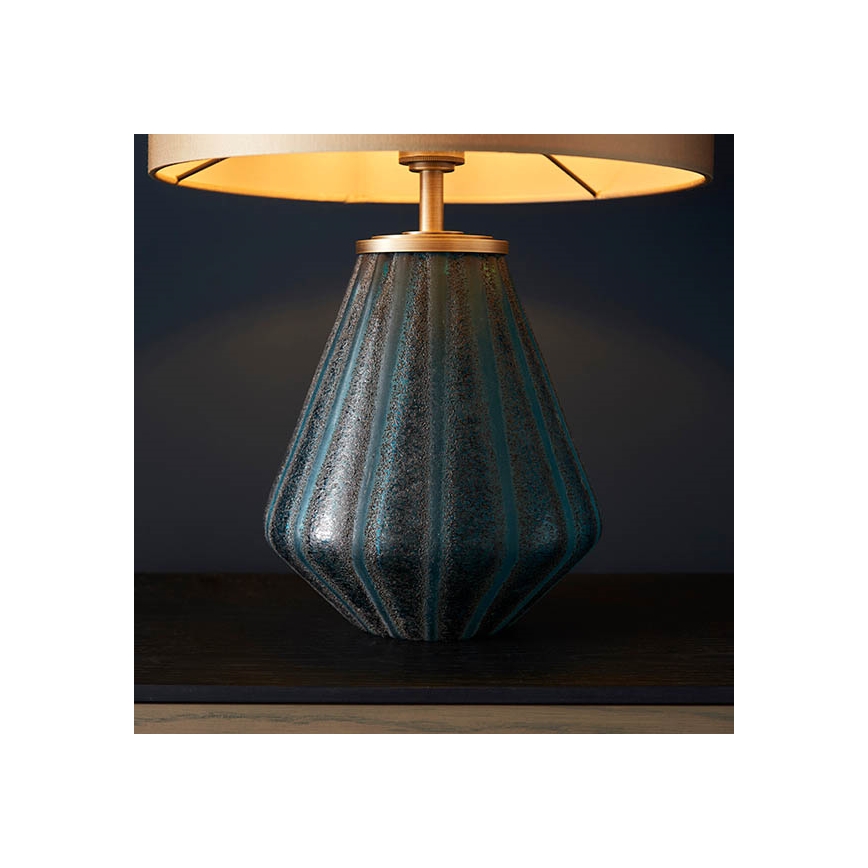 Endon 93059 - Lampa stołowa ALYSSIA 1xE27/10W/230V złota/niebieska