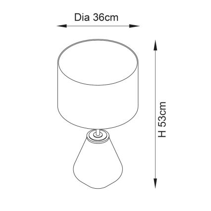 Endon 93059 - Lampa stołowa ALYSSIA 1xE27/10W/230V złota/niebieska