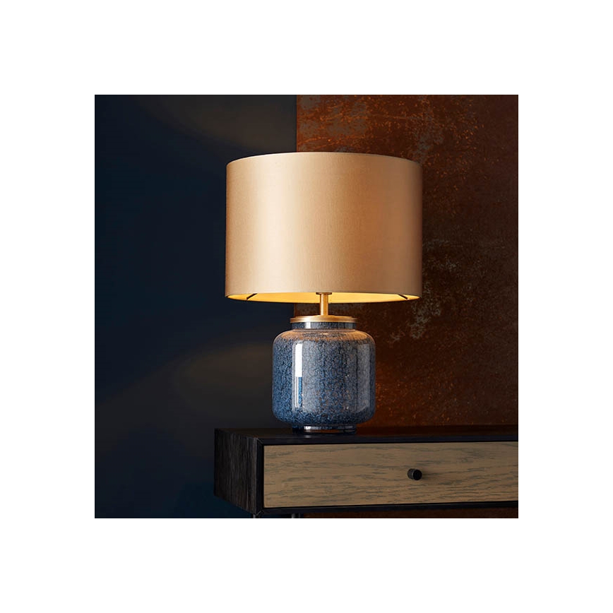 Endon 93067 - Lampa stołowa ZINNIA 1xE27/10W/230V niebieska/złota