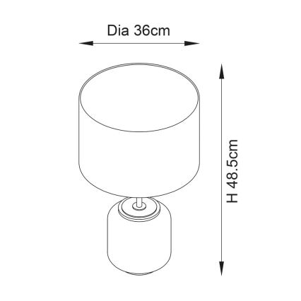 Endon 93067 - Lampa stołowa ZINNIA 1xE27/10W/230V niebieska/złota