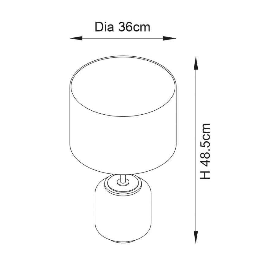 Endon 93067 - Lampa stołowa ZINNIA 1xE27/10W/230V niebieska/złota