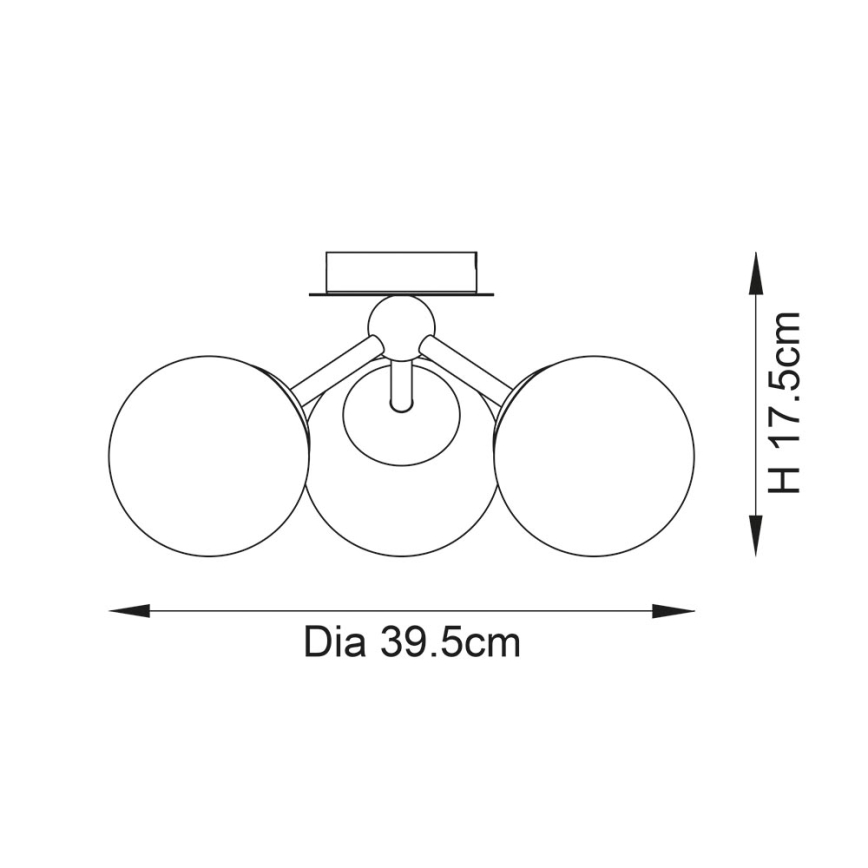 Endon 93489 - Łazienkowy przysufitowy żyrandol FRIO 3xG9/3W/230V IP44 czarny
