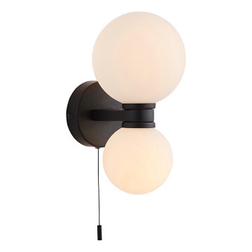 Endon 93523 - Kinkiet łazienkowy PULSA 2xG9/3W/230V IP44 czarny