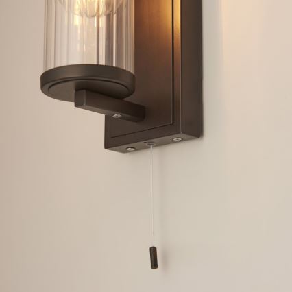 Endon 94077 - Kinkiet łazienkowy TAYLOR 1xE27/10W/230V IP44 brązowy