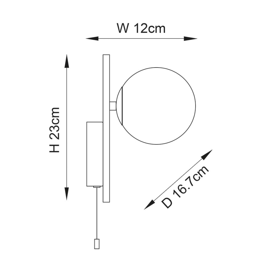 Endon 94081 - Kinkiet łazienkowy SPA 1xG9/3W/230V IP44 czarny