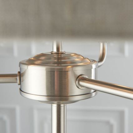 Endon 94359 - Lampa podłogowa HIGHCLERE 3xE14/40W/230V beżowy/chrom błyszczący śr. 47 cm