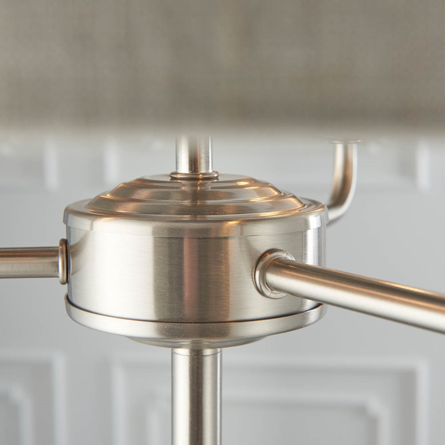 Endon 94359 - Lampa podłogowa HIGHCLERE 3xE14/40W/230V beżowy/chrom błyszczący śr. 47 cm