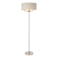 Endon 94359 - Lampa podłogowa HIGHCLERE 3xE14/40W/230V beżowy/chrom błyszczący śr. 47 cm