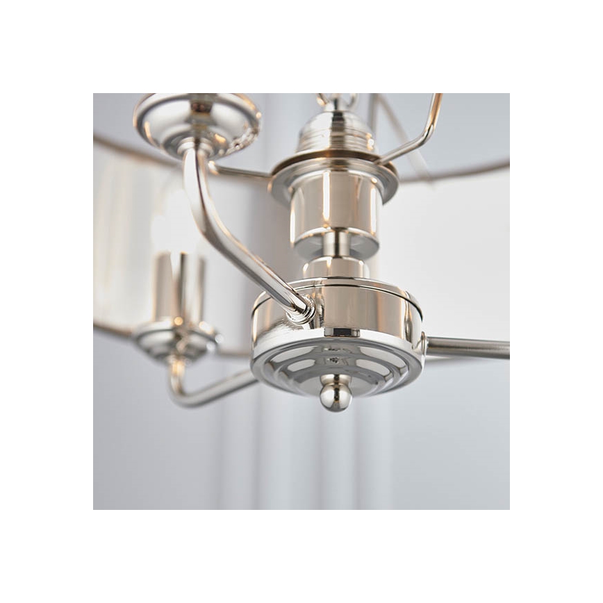 Endon 94377 - Żyrandol na łańcuchu HIGHCLERE 3xE14/40W/230V szary/chrom błyszczący