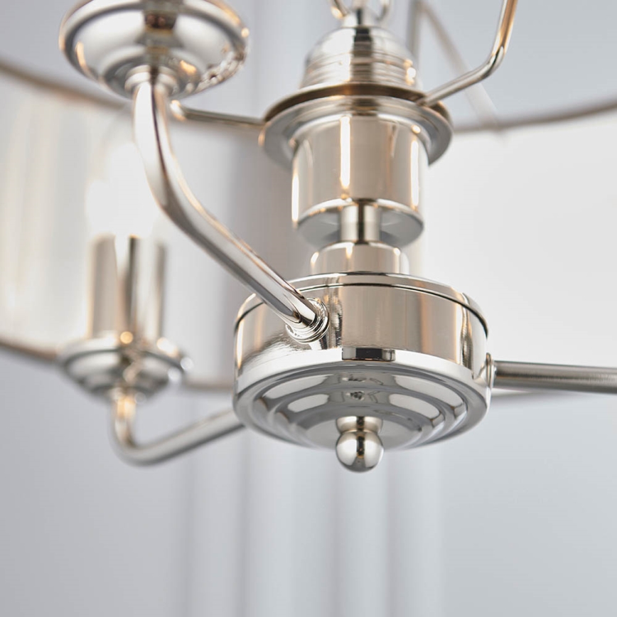 Endon 94377 - Żyrandol na łańcuchu HIGHCLERE 3xE14/40W/230V szary/chrom błyszczący