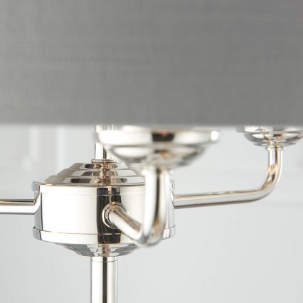 Endon 94378 - Lampa podłogowa HIGHCLERE 1xE14/40W/230V szary/chrom błyszczący