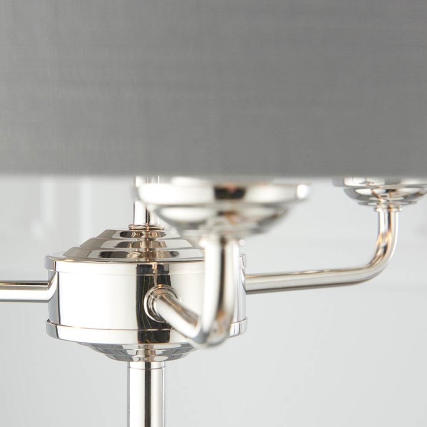Endon 94378 - Lampa podłogowa HIGHCLERE 1xE14/40W/230V szary/chrom błyszczący