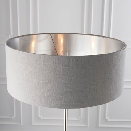 Endon 94378 - Lampa podłogowa HIGHCLERE 1xE14/40W/230V szary/chrom błyszczący