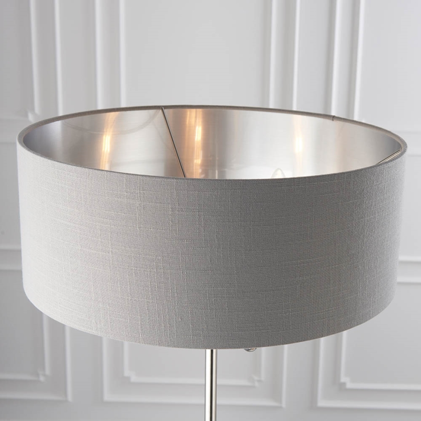 Endon 94378 - Lampa podłogowa HIGHCLERE 1xE14/40W/230V szary/chrom błyszczący