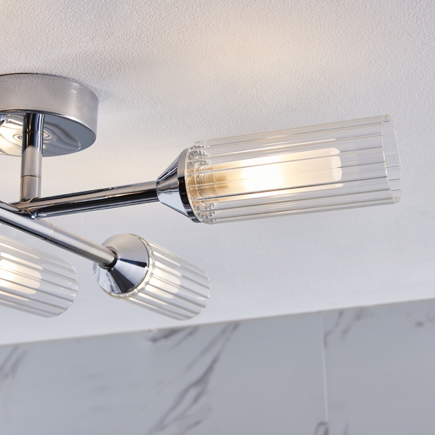 Endon 95045 - Żyrandol łazienkowy natynkowy NATORI 6xG9/3W/230V IP44 chrom błyszczący