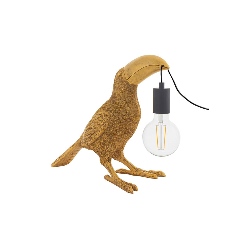 Endon 95077 - Lampa stołowa TOCO TOUCAN 1xE27/10W/230V złota
