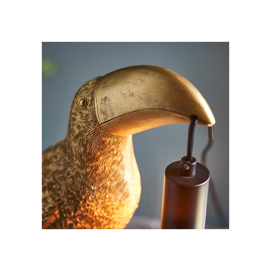 Endon 95077 - Lampa stołowa TOCO TOUCAN 1xE27/10W/230V złota