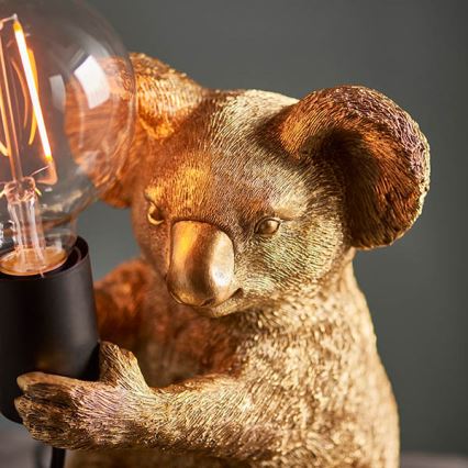Endon 95082 - Lampa stołowa KOALA 1xE27/10W/230V złota