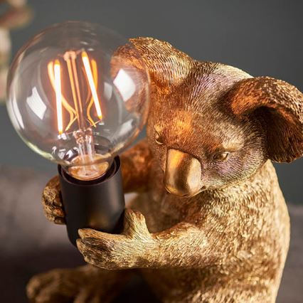 Endon 95082 - Lampa stołowa KOALA 1xE27/10W/230V złota