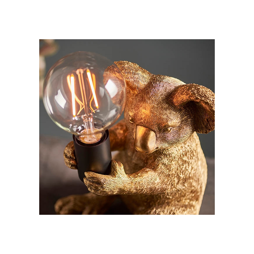 Endon 95082 - Lampa stołowa KOALA 1xE27/10W/230V złota
