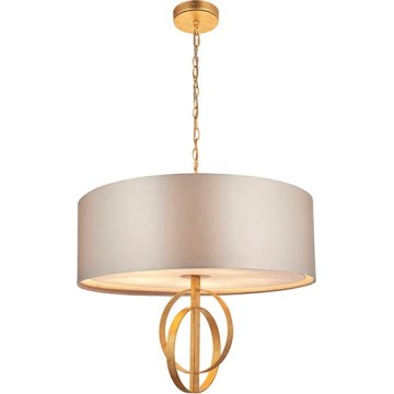 Endon 95211 - Żyrandol na łańcuchu 5xE27/10W/230V, średnica 70 cm, szary/mosiądz