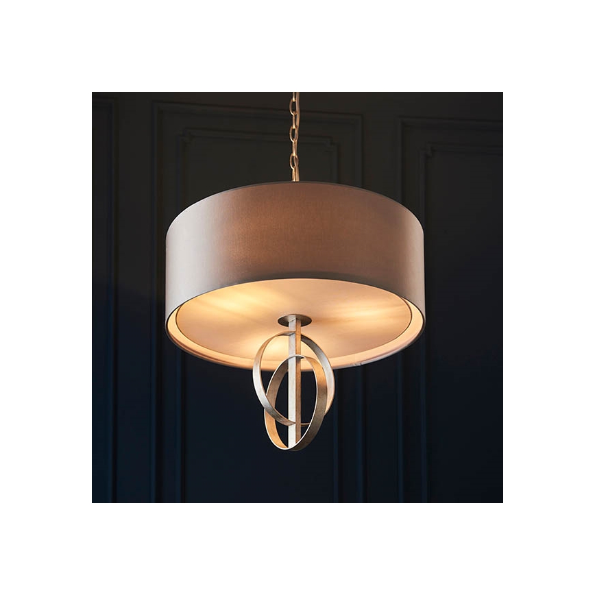 Endon 95216 - Żyrandol na łańcuchu 3xE27/10W/230V śr. 60 cm szary