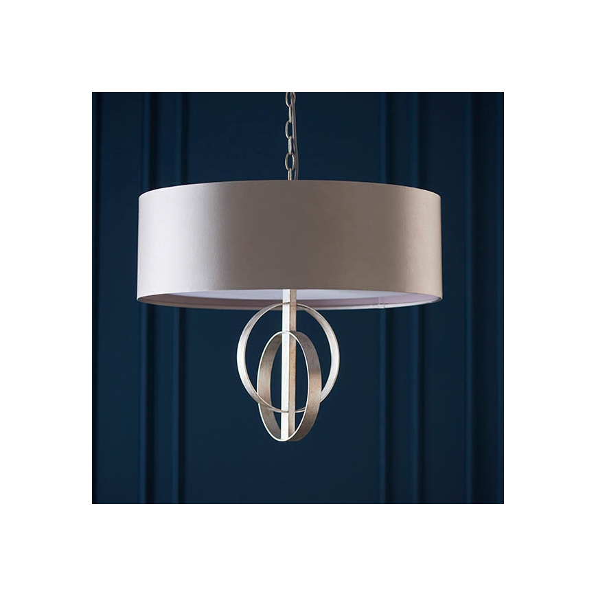 Endon 95216 - Żyrandol na łańcuchu 3xE27/10W/230V śr. 60 cm szary
