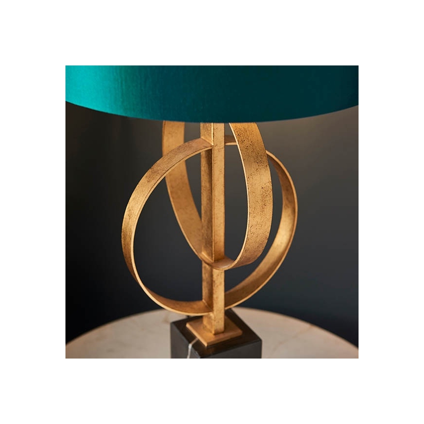 Endon 95221 - Lampa stołowa 1xE27/10W/230V niebieska/mosiądz/czarna