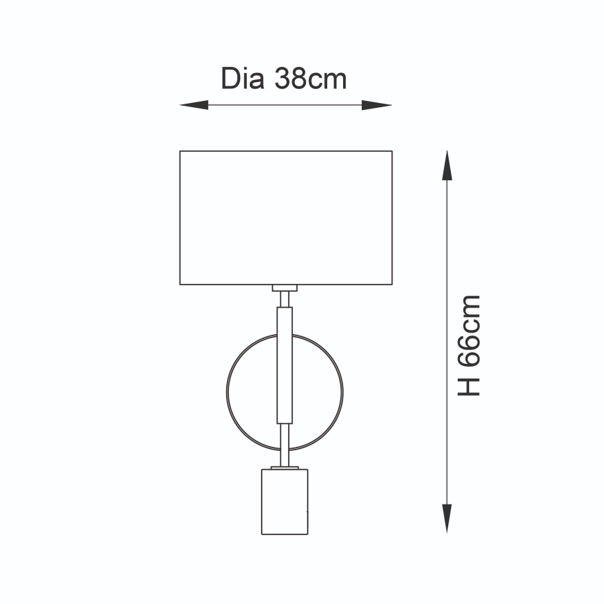 Endon 95221 - Lampa stołowa 1xE27/10W/230V niebieska/mosiądz/czarna