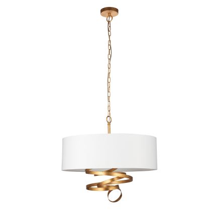 Endon 95268 - Żyrandol na łańcuchu 3xE14/6W/230V śr. 60 cm biały/mosiądz