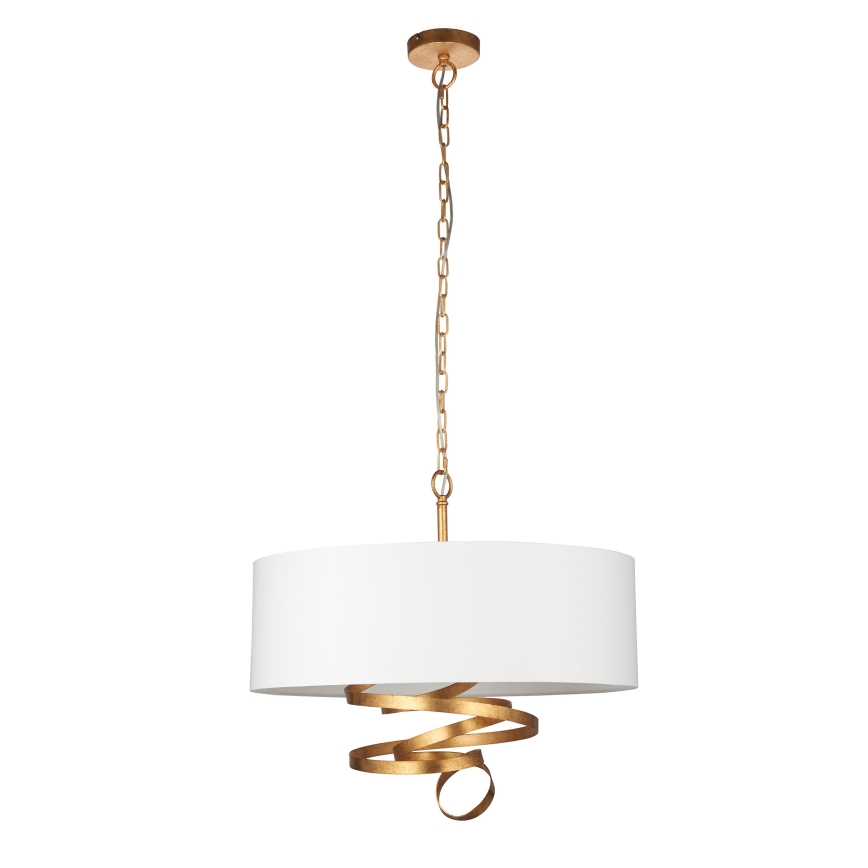 Endon 95268 - Żyrandol na łańcuchu 3xE14/6W/230V śr. 60 cm biały/mosiądz